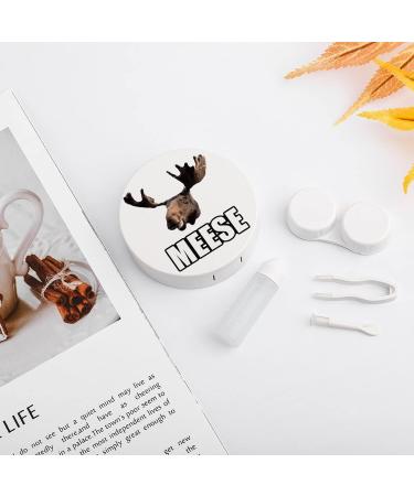Moose Meese Round Case For Contact Lens Kit Storage Box with Mirror Printed - Buy Online on GoSupps.com