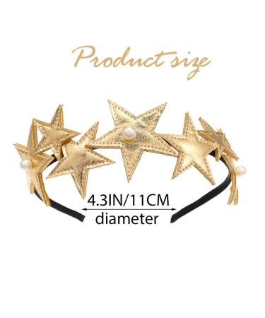 EARENT Gold Star Headband - Pearl Hair Hoop for Women and Girls | Holiday Party Costume Hair Accessory - Buy Online on GoSupps.com