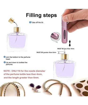 InfantLY Bright 5ml Perfume Atomizer - Portable Mini Aluminum Spray Bottle for Travel - Refillable Cosmetic Container - Buy Online on GoSupps.com