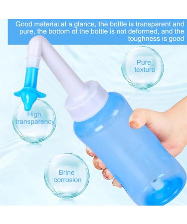 YSYONM Neti Pot Sinus Rinse Bottle Pressure Nasal Irrigation Wash Sinus Rinsing Kit Bottle Nose Cleaner for Adult & Kids BPA Free (300ML Blue) - Buy Online on GoSupps.com