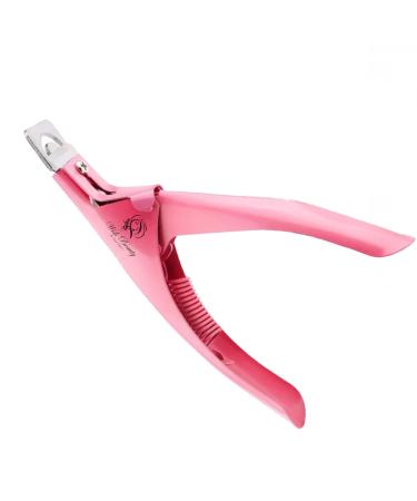 Nail Clippers Tip Cutters for Acrylic False Fake Gel Artificial Nails Rustproof Sharp Professional Manicure Pedicure Trimmer Nail Care Tools (Pink)