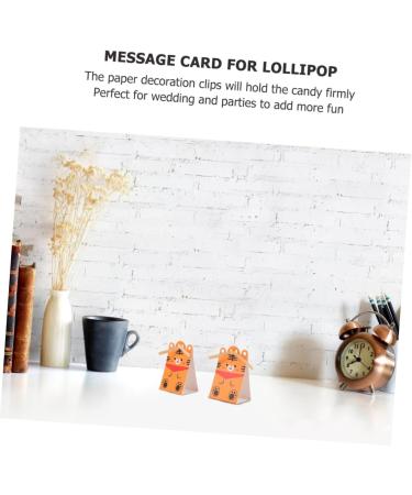Zerodeko 40pcs Lollipop Ornament Paper Card Cartoon Note Packaging Decoration Card Chocolate Wrappers Lollipop Holder Cute Note Cards for Lollipop Packing Paper Holder Candy - Buy Online on GoSupps.com