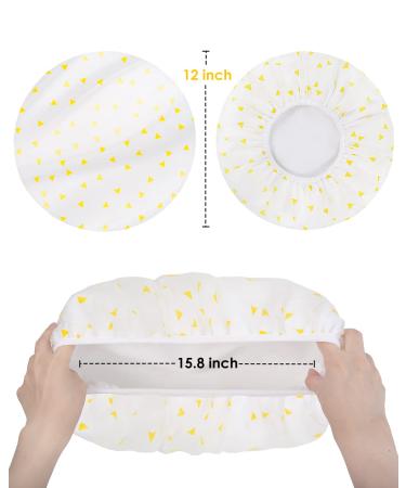 Auban Waterproof Shower Hood for Women | Terry & EVA Material | Reusable Double-Folded Bathing Cap - Large Yellow All Hair Lengths - Buy Online on GoSupps.com