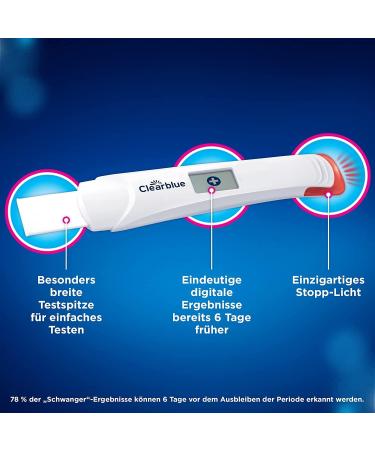 Clearblue Ultra Early Pregnancy Test Combo Pack - 3 Tests (1 Digital + 2 Visual) - Results 6 Days Sooner | Fast International Shipping - Buy Online on GoSupps.com
