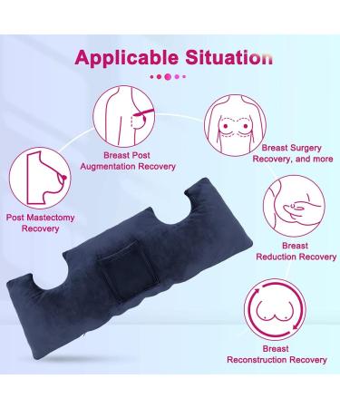 Hysterectomy Pillow for Post Surgery Recovery - C Section, Mastectomy, Tummy Tuck - Seatbelt Pillow with Pocket for Abdominal Support - Buy Online on GoSupps.com