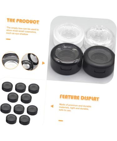 FRCOLOR 10 Sets Boxes Eye Shadow Box Travel Containers for Creams Eye Shade Face Cream Container Portable Eyeshadow Container Empty Eyeshadow Organizer Mini Lotion 3.8X3.8X1.9CM Black 1 - Buy Online on GoSupps.com