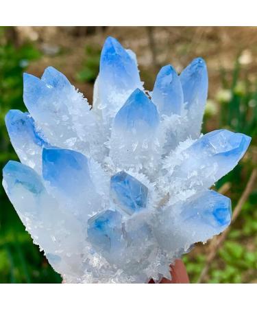 Sky Blue Phantom Quartz Crystal Cluster Specimen ERTEYIN (Size : 200-250g) - Buy Online on GoSupps.com