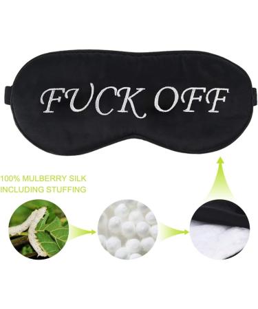 Fitglam Natural Silk Sleep Mask - Best Eye Mask for Travel, Nap, Meditation - Adjustable Strap - Men, Women - White - Buy Online on GoSupps.com
