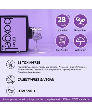 BTArtbox Gel Nail Glue - 2PCS 10ML 4 in 1 Strong False Nail Glue Kit for Acrylic Nails - Long Lasting Formula for 28+ Days - Buy Online on GoSupps.com