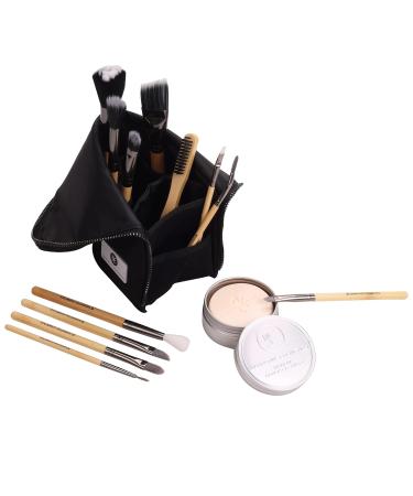 Essential SFX Makeup Brush Kit - 12 Piece Professional Set for Special Effects Makeup - Includes Vanilla Fragrance Brush Soap & Standing Bag - Ideal for Film Theater & Halloween - Buy Online on GoSupps.com