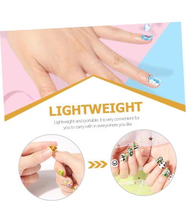 Healeved Kids Nail Kit 5 Sets toddler nail polish child toddler Nail set decorate kids nail stickers Toy plastic nail polish age 8-12 nail manicure toy suite manual 3d - Buy Online on GoSupps.com