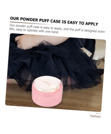 GAFOKI 4pcs Baby Powder Puff Travel Dispenser - Pink Loose Powder Puff Container for After-Bath Use - Buy Online on GoSupps.com
