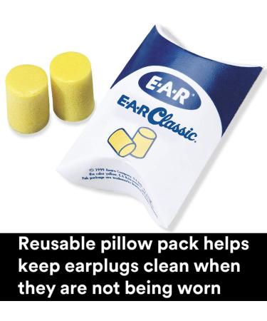 3M Ear Plugs 200 Pairs/Box E-A-R Classic Plus 310-1101 Uncorded Disposable Foam NRR 33 For Drilling Grinding Machining Sawing Sanding Welding Slightly Longer Ear Plug 1 Pair/Pillow Pack Yellow - Buy Online on GoSupps.com