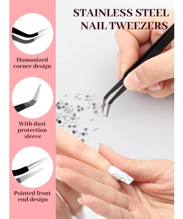 2 Pack Rhinestone Picker Dotting Pen Diamond Painting Wax Pencil + Tweezer - Nail Art DIY Decoration Tool - Buy Online on GoSupps.com