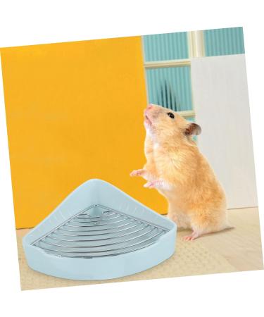 ORFOFE Small Pet Ceramic Toilet Anti-Fall Bunny Hamster Litter Pan Chinchilla Potty Tray Pet Potty Ceramics 24x18.5cm Sky-blue - Buy Online on GoSupps.com