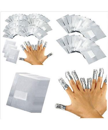 TQUXNGA 50 Aluminium Foil Nail Art Soak Off Acrylic Gel Polish Nail Wraps Remover - Buy Online on GoSupps.com