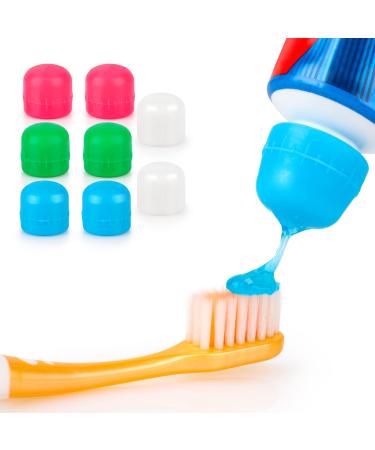 8 Pcs Toothpaste Caps Self Closing Toothpaste Squeezer Dispenser for Kids Silicone Toothpaste Covers Toothpaste Saver Cap Mess Free Toothpaste Topper 2 White  2 Blue  2 Pink  2 Green