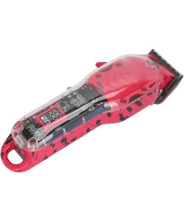 Mini Transparent Barber Clipper Professional Digital Ergonomic Curved Electric Hair Clipper with LED Display for Salon (Red) - Buy Online on GoSupps.com