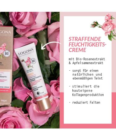 L'Or al Deutschland Logona Natural Cosmetics firming moisturizer for natural shine with vegan rose extract and collagen antiaging - Buy Online on GoSupps.com