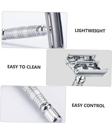 Beaupretty Manual Butterfly Open Safety Razor - Double-Edged Facial & Beard Razor for Men - Premium Metal Shaving Tool - Buy Online on GoSupps.com