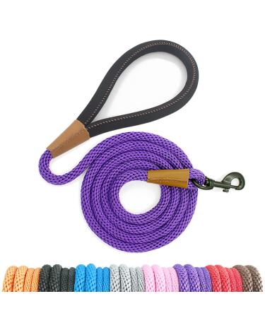 lynxking tow lines for dogs dog leash retriebline lead liner for small medium-sized large dogs (purple carabiner hook 1.3cm x 180cm) carabiner hook 1.3cm x 180cm purple
