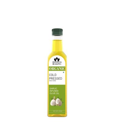 Blessfull Healing Cold Pressed Garlic Infused Oil for Healthy Cooking Skin Glow 250 ml / 8.45 fl oz Pack of 1