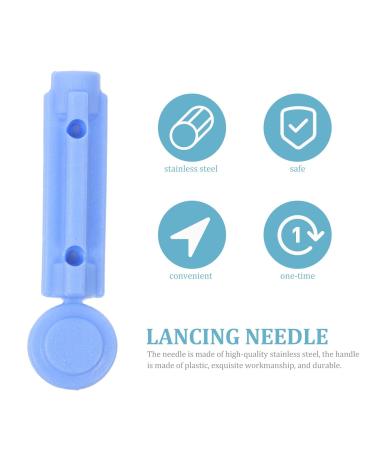 200Pcs Safety Lancet Blood Lancets for Blood Sugar & Ketone Monitors - Diabetic Supplies for Glucose Testing - Sky Blue - Buy Online on GoSupps.com