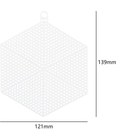 10pcs Hexagon Shape Mesh White Plastic Canvas for Embroidery & Crafts | 4.76x5.47 Inches - Buy Online on GoSupps.com