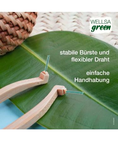 Wellsamed Wellsagreen 5-Pack Bamboo Interdental Brushes L-Shape (L) - Eco-Friendly Dental Care for Healthy Teeth - Buy Online on GoSupps.com