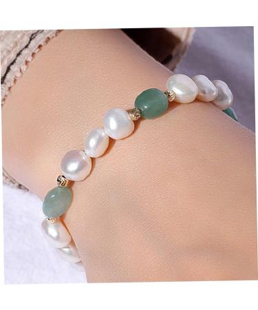 2pcs Fashion Bangle for Friends Decorative Bracelets Green Aventurine Bracelet Jewelry Wrist 19X1cm Green - Buy Online on GoSupps.com