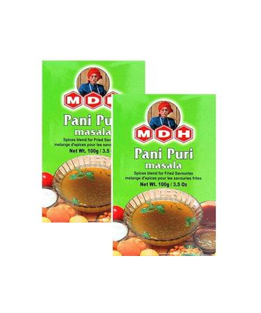 MDH Various Seasoning Masala Powder - A Mixture of Spices Adds Taste - Aromatic & Enhances the flavor of the meal -Simplifies & Speeds Up The Cooking Process (Pani Puri Masala (100g) Pack of 2)