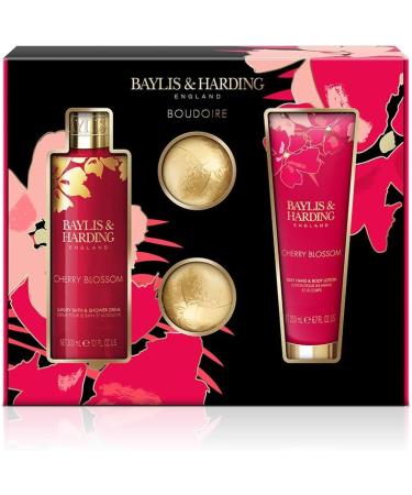 Boudoire Cherry Blossom Luxury Bathing Treats Gift Set - Vegan Friendly - Buy Online on GoSupps.com