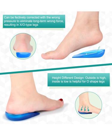 Buy O/X Type Leg Orthopedic Insoles | Soft Gel Heel Pillow for Supination & Pronation - Unisex Blue Large - Buy Online on GoSupps.com