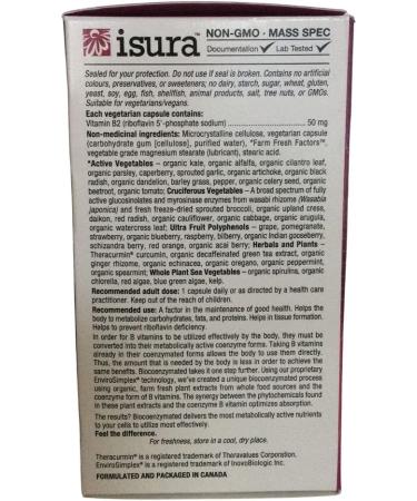 Natural Factors BioCoenzymated B2 Riboflavin 50 mg - 30 Vegetarian Capsules - Buy Online on GoSupps.com