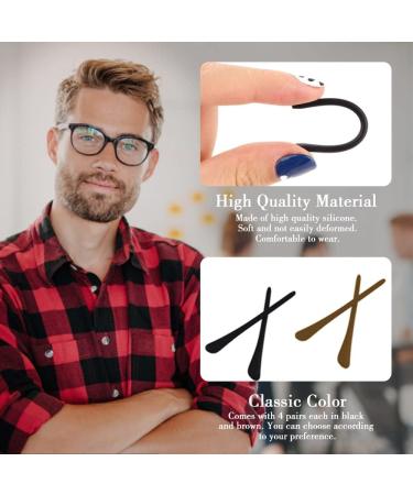 Lyivagen 8 Pair Silicone Glasses Covers - Anti-Slip End Caps & Comfort Ear Hooks for Thin Glasses - Buy Online on GoSupps.com