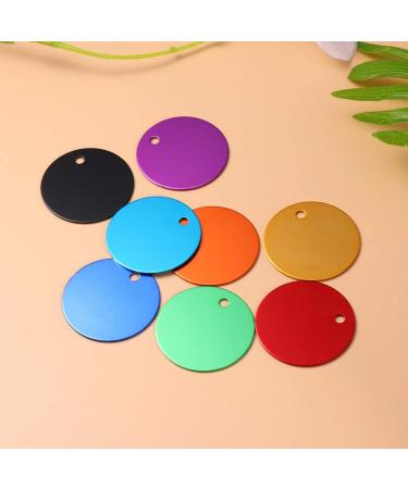 Milists 25 Pack Aluminum Alloy Round Blank Tags for Pet DIY - 3.5cm (1.4in) - Ideal Traction Rope Accessories - Buy Online on GoSupps.com