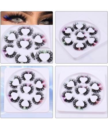 Beaupretty 7 Pairs False Lashes Colored Lash Extensions False Lash Extensions Cosmetic Lashes Lash Clusters with Color Cosplay Lashes Color Lashes Colored Lashes Chemical Fiber Russia Eyelash - Buy Online on GoSupps.com