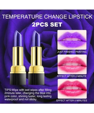 Blue Rose Color Changing Magic Lipstick Set - Aloe Vera PH Lip Balm for Women (2 Count) - Buy Online on GoSupps.com