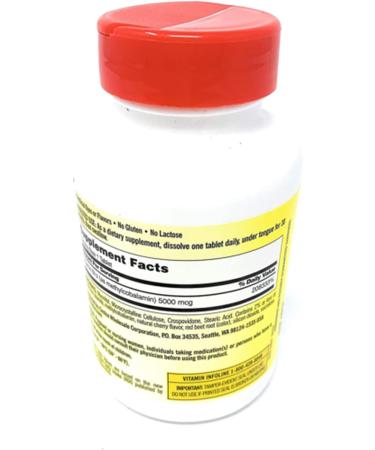 Kirkland Signature Vitamin B12 5000 Mcg 300 Tablets - Cherry Quick Dissolve Supplement - Buy Online on GoSupps.com