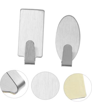Alipis 24pcs Hook up Metal Clothing Rack Towel Hook Metal Hanger Keys Adhesive Hooks Picture Sticky Hook 3.2X1.5CM Silver - Buy Online on GoSupps.com