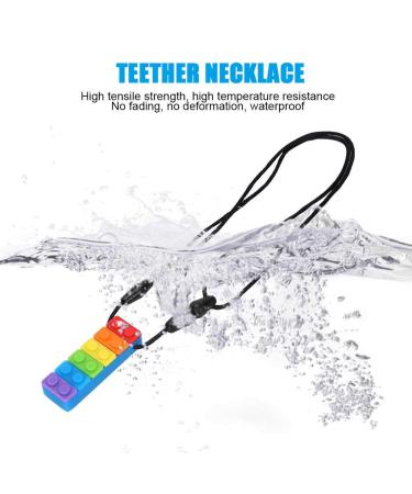 Silicone Kaubei ring Necklace - High-Temperature Resistant Blue Rainbow Chewing Trailer - International Shipping Available - Buy Online on GoSupps.com