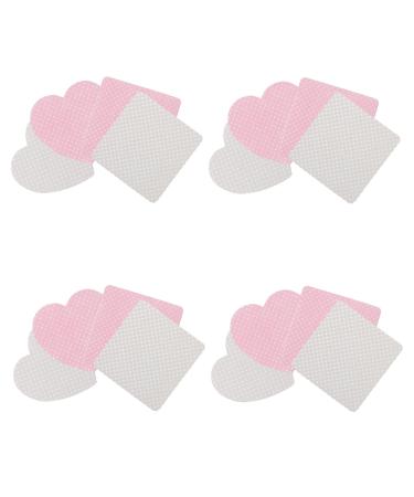 LRXIYODE 4 Boxes Disposable Eyelash Glue Cleaning Pads Soft Cotton Heart Square Shapes Natural Glue Removal Without Lint Suitable for Eyelash Extensions Makeup Nail Polish Salon