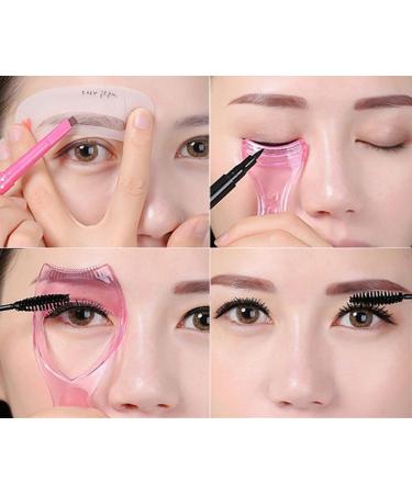 3PCS 3 in 1 Plastic Eyelash Tool Set - Upper & Lower Mascara Shield Curlers & Comb Applicator - Perfect Makeup Eyelash Helper (Blue - Buy Online on GoSupps.com