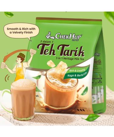 Chek Hup Teh Tarik RC - Th Noir Instantan Cr meux - 12 Sachets Individuels - Avec Sucre de Roche et dulcorants Naturels - Buy Online on GoSupps.com