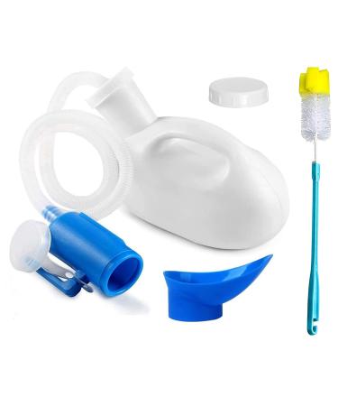 Daletu urine bottle for men 2 liters with lid screw cap on the way urinal women 2000ml with bracket large pee bottle for bedridden camping car (white) white-2000ml - Buy Online on GoSupps.com