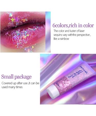 MEICOLY White Body Glitter Gel - Self-Adhesive Chunky Glitter for Face, Eyes, Lips, Hair, Nails - 50g Mermaid Sequins Sparkling Festival Rave Accessories - Women's Glitter Face Paint - Buy Online on GoSupps.com