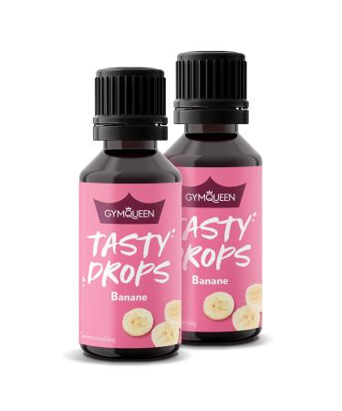 GymQueen Tasty Drops Banana 2x30ml Flavour Drops without calories Banana 30 ml (pack of 2)