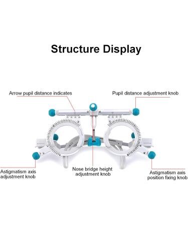 Buy Aredwhiterui Titanium Alloy Optometry Test Frame - 53g Adjustable Glasses Holder for Accurate Eye Testing (PD48-80mm) - Buy Online on GoSupps.com