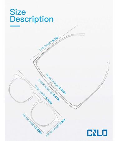 CNLO Blue Light Blocking Glasses for UV Protection | Anti Eyestrain Gaming & Computer Eyewear (Crystal) - Buy Online on GoSupps.com