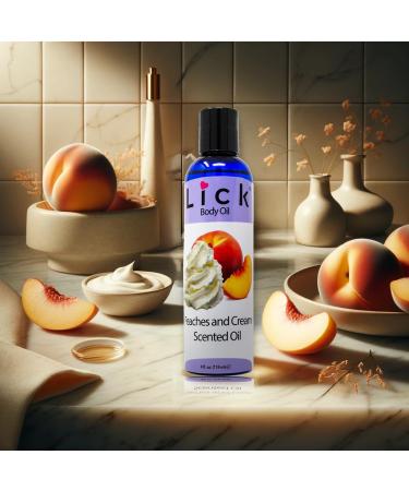 LICK Peaches and Cream Scented Body Oil - Vitamin E Moisturizer for All Skin Types Hydrating After Shower Oil Antioxidant Aromatherapy - Buy Online on GoSupps.com